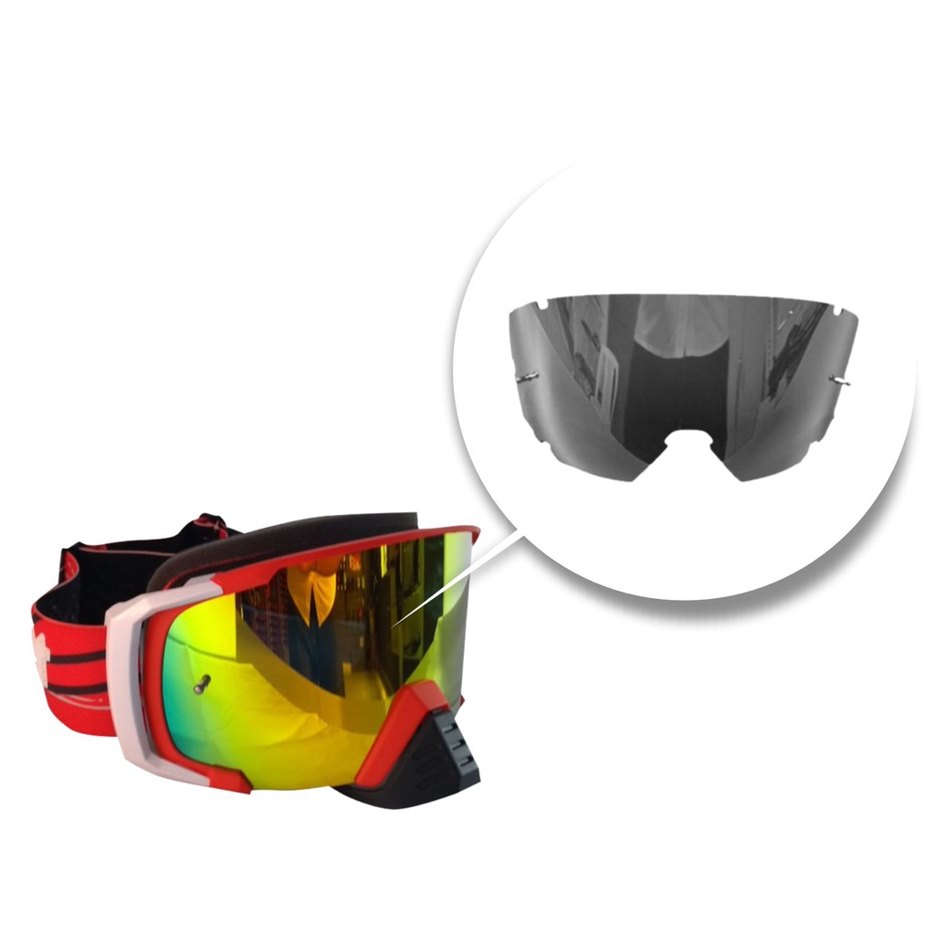 Lente Para Óculos Hawker Cinza Revo Fumê Jet Adventure Motocross Enduro