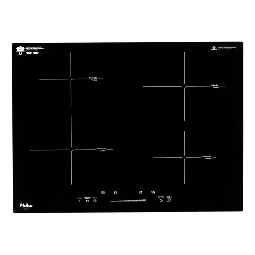 Fogão Cooktop De Indução Philco 4 Bocas Pct40p Preto 220v