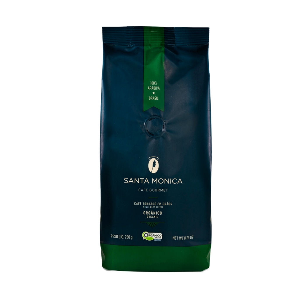 Café Gourmet Orgânico em Grão 250g - Santa Monica