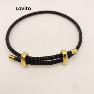 Lovito Casual Pulseira Feminina Lisa Básica LFA02006 (Vermelho/Preto)