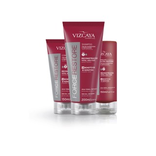Kit Shampoo 200ml + Condicionador 150ml + Máscara 150ml Force Restore- Vizcaya