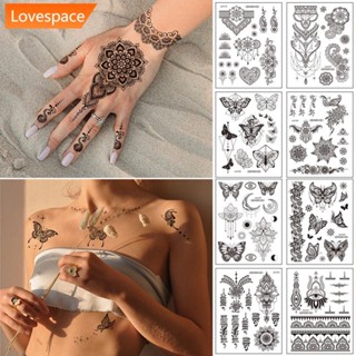 LS-STORE Adesivo De Tatuagem Borboleta Tattoo Sticker Flor Simples Sexy Finger Clavicle Criativo De Verão À Prova D