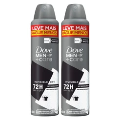 Kit 2 Desodorantes Antitranspirantes Aerossol Dove Men Invisible Dry 250ml cada