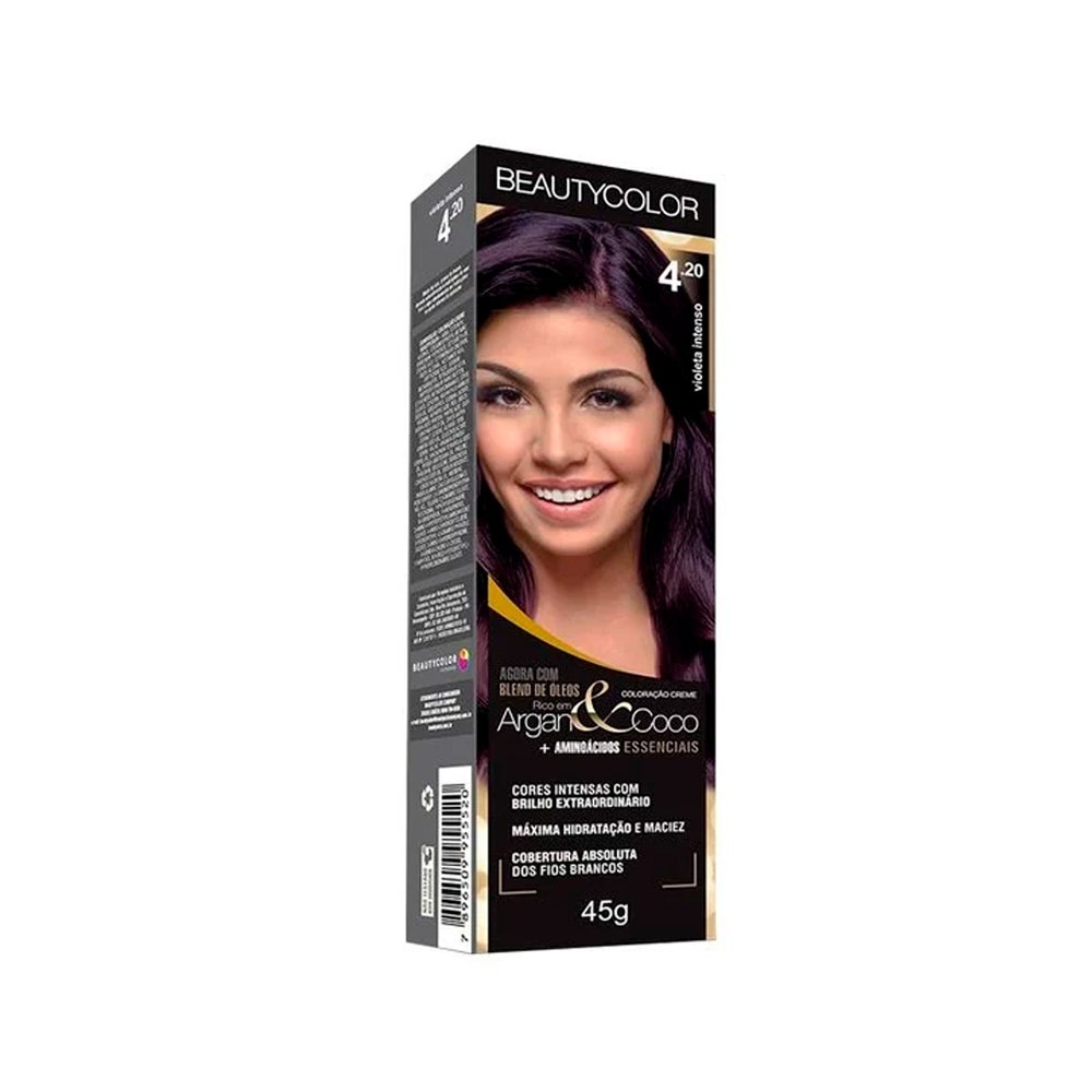 Tintura Beauty Color 4.20 Castanho Violeta Intenso em Oferta na Shopee