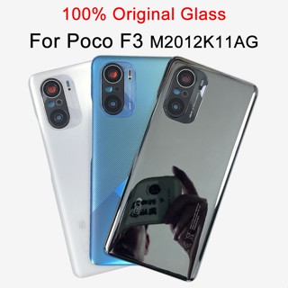 100 % Original Para Xiaomi Poco F3 5G Tampa Da Bateria , Costas Do Vidro Gorilla Cover , Replacement Porta Carcaça Traseira Com Adesivo CE