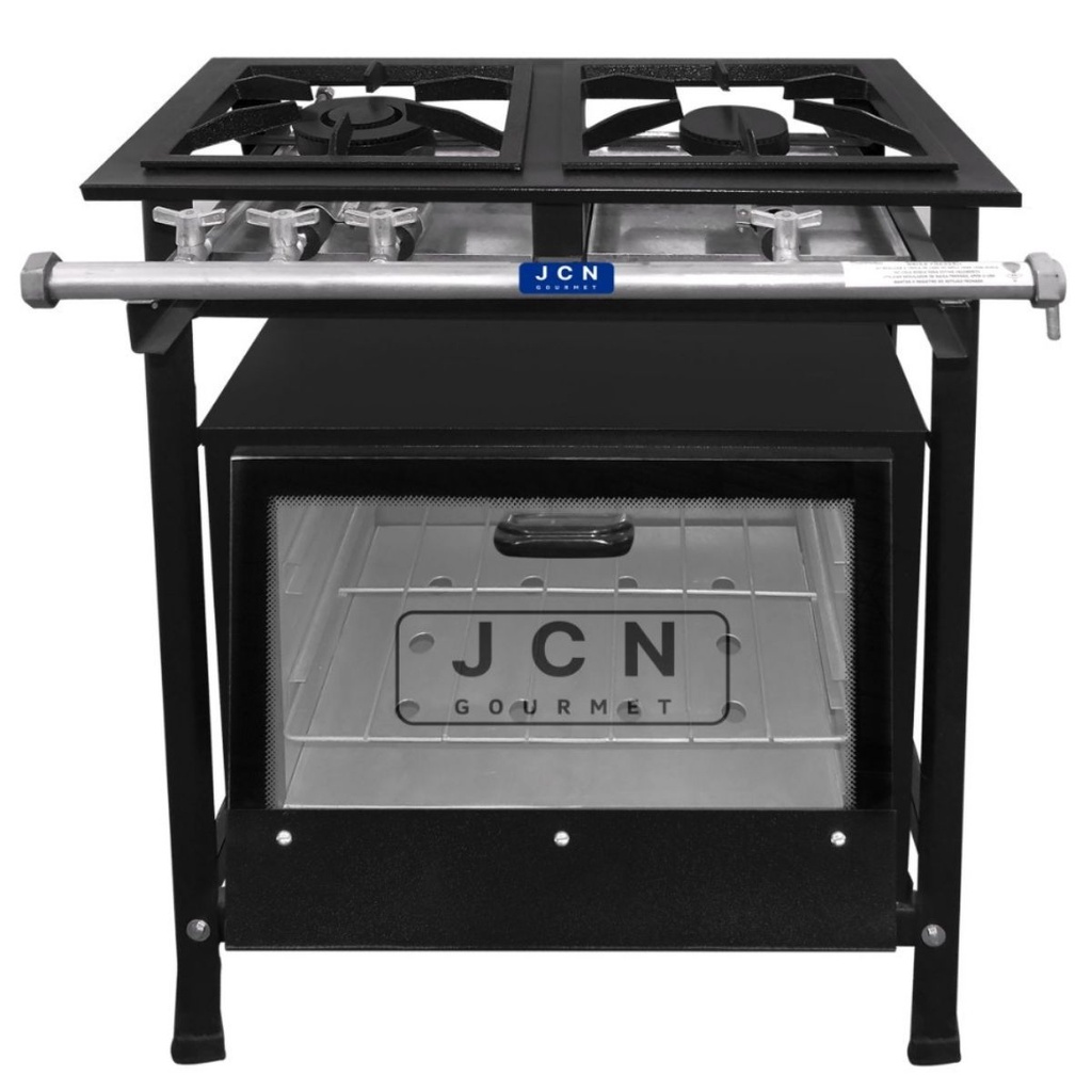 Fogão Industrial 2 Bocas 30X30 Baixa Pressão P5 com Forno JCN