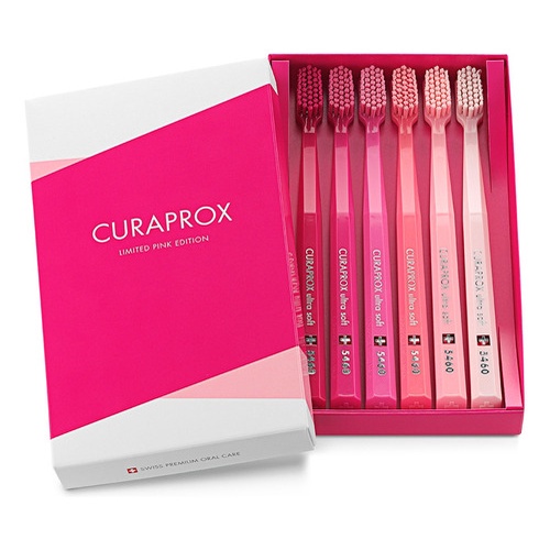 Escova Curaprox Pink Edition Cs 5460 Ultrasoft Com 6 Unidade