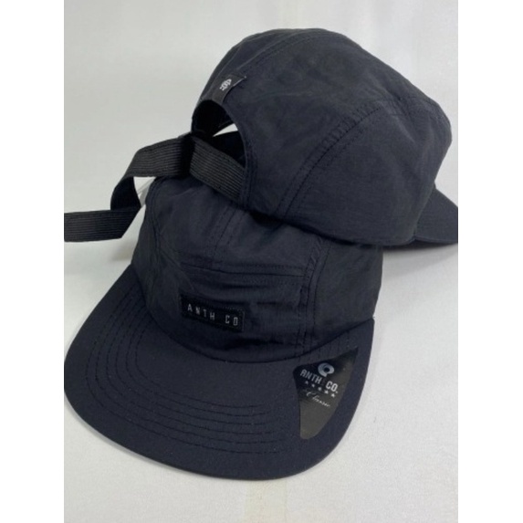 Boné Five Panel Anth Co Original Strapback Aba Reta Impermeável Preto - Acompanha Adesivos