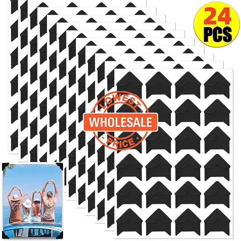 3Sheets 24PCS/sheet Autocolantes De Canto/Álbuns De Fotos DIY Vintage Papel Kraft em Oferta na Shopee