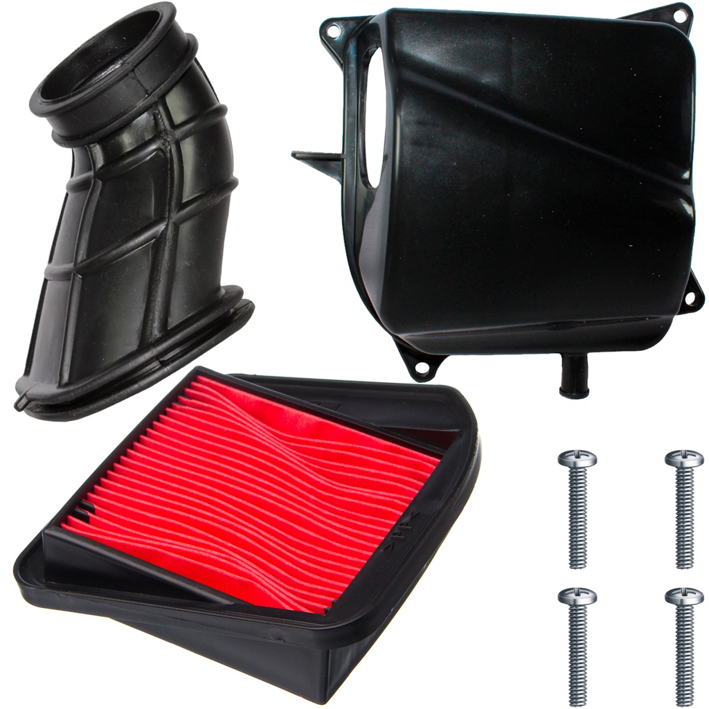 Condutor com tampa da caixa do filtro de ar CG125 Fan Titan 2000 a 2008 com parafusos e filtro em Oferta na Shopee