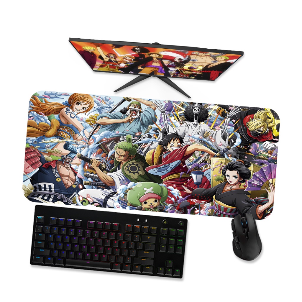 Mouse Pad Gamer Grande - One Piece Tripulação 1 - 90x40, 80x40, 60x40 e 70x30