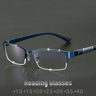 Óculos De Leitura Metal Anti-Azul Luz Farsighted Eyewear Diopter 1.0 + 1.5 + 2.0 + 2.5 + 3.0 + 3.5 + 4.0