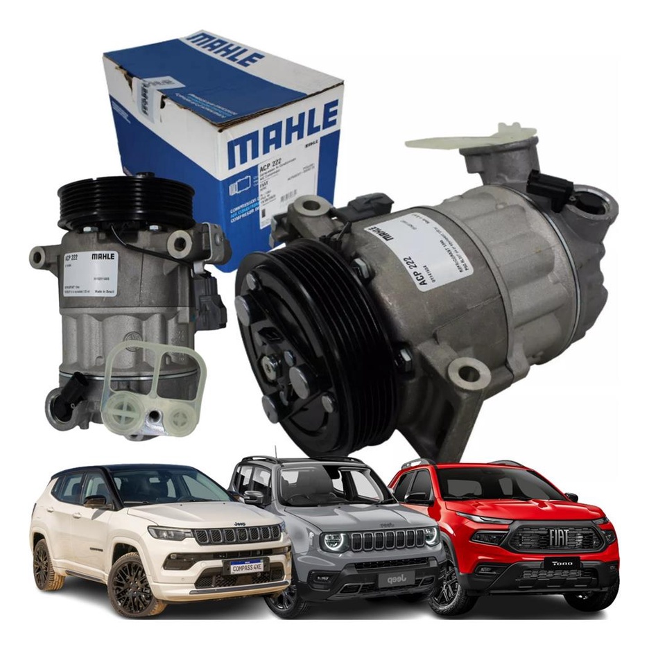 Compressor Do Ar Condicionado Compass Fiat Toro 1.8 2.4 Renegade 1.8 Compass 2.0 2015 2016 2017 2018 2019 2020 2021 2022 Original Mahle