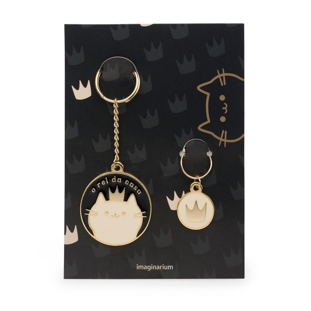 Chaveiro e placa pet gato rei da casa - Imaginarium - Hobbies & Collections