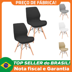 Kit 2 Cadeiras Charles Eames Rubi Sili Eiffel