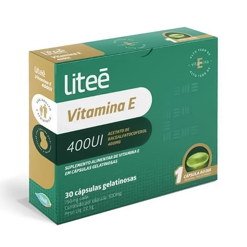 VITAMINA E 400UI 400MG COM 30 CÁPSULAS