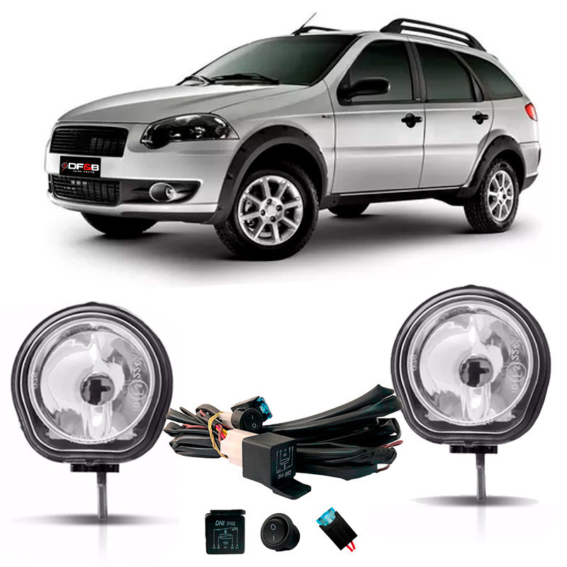 Kit Farol Milha Fiat Palio Weekend G4 11 12 A 2015 C/botão
