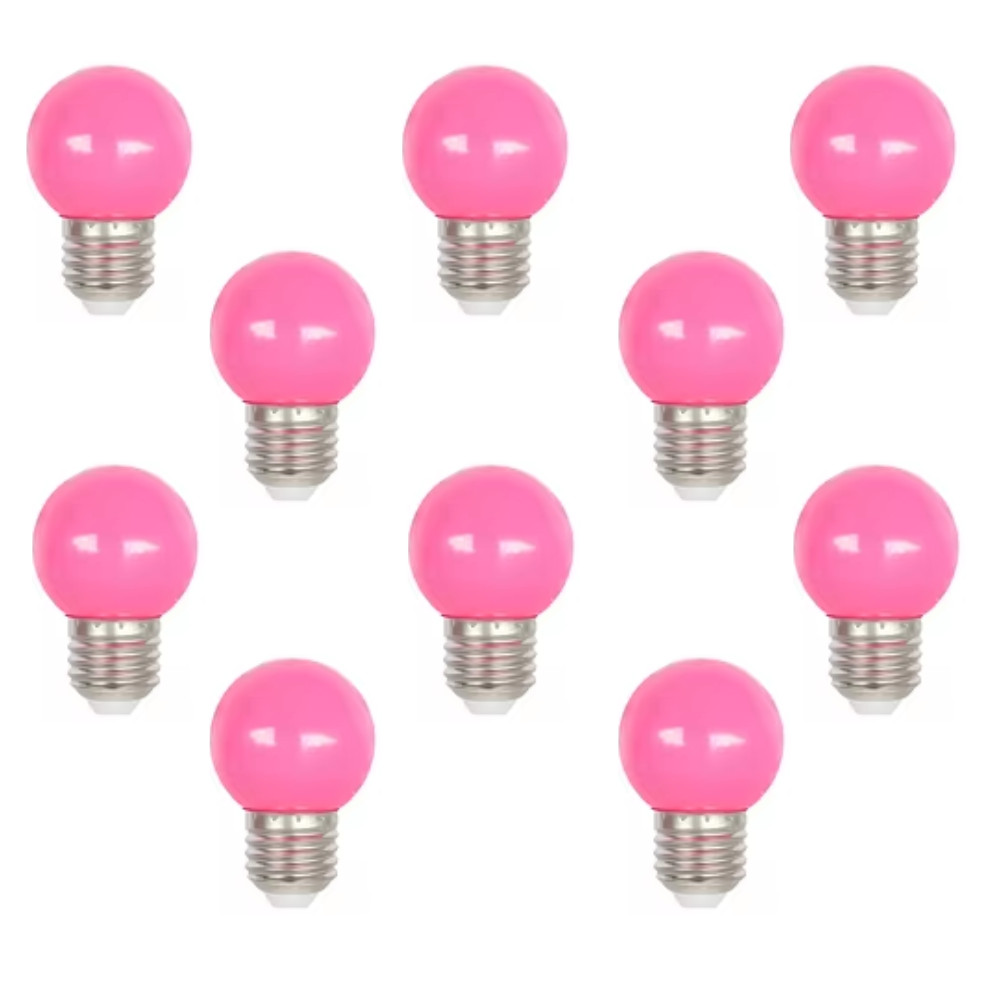 Kit 10 Lampada Bolinha Led 1W Camarim Varal Espelho Rosa em Oferta na Shopee