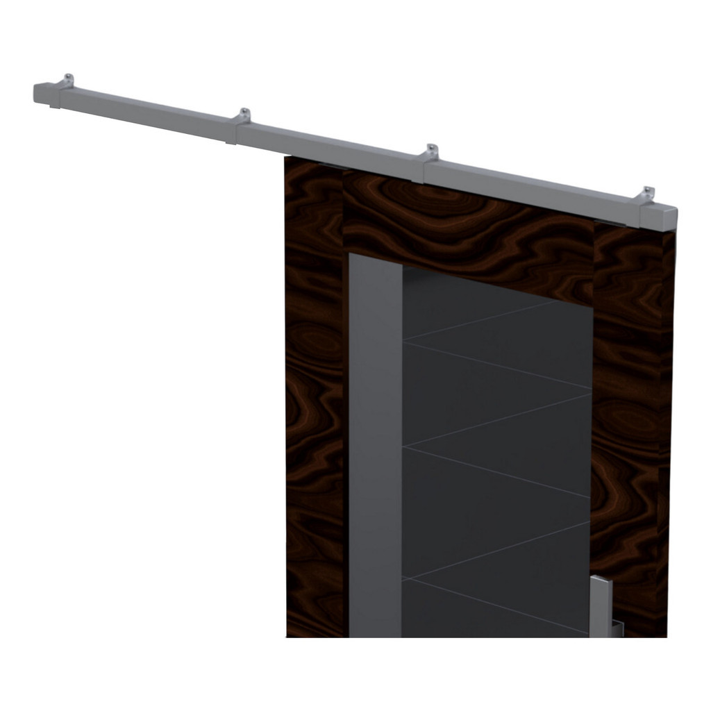 Kit Top Para Porta Correr De 85cm Trilho  - Natural