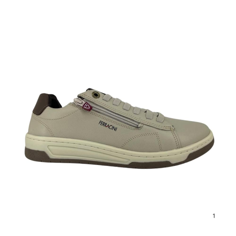 SAPATENIS MASCULINO FERRACINI EM COURO COM ZIPER 8052-617