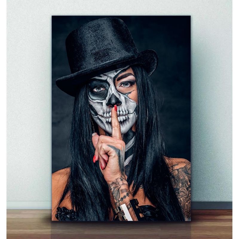 Quadro placa decorativa Mulher cavera 20x30 Alta Qualidade 4k