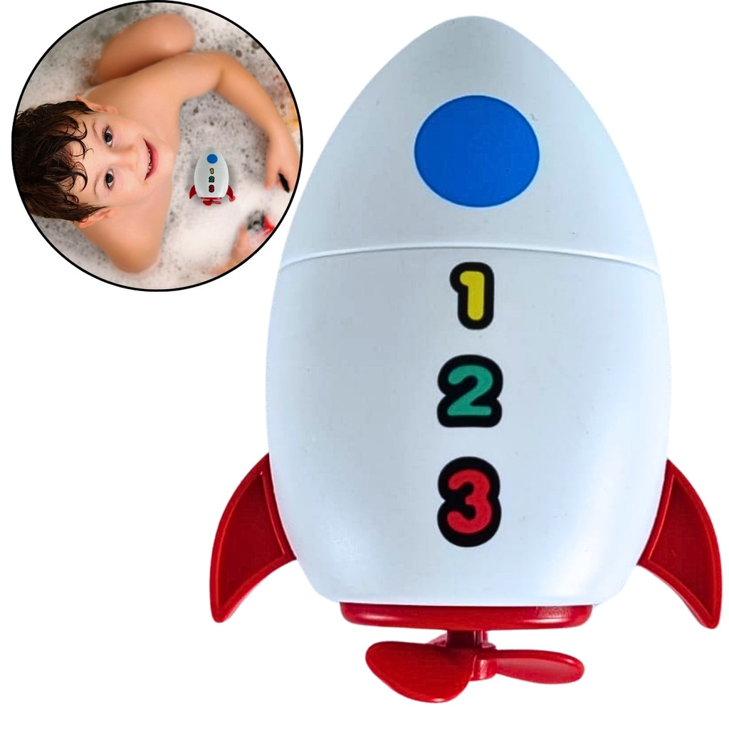 Brinquedo de Banho Infantil Foguetinho C/ Movimento a Corda - Castela em Oferta na Shopee