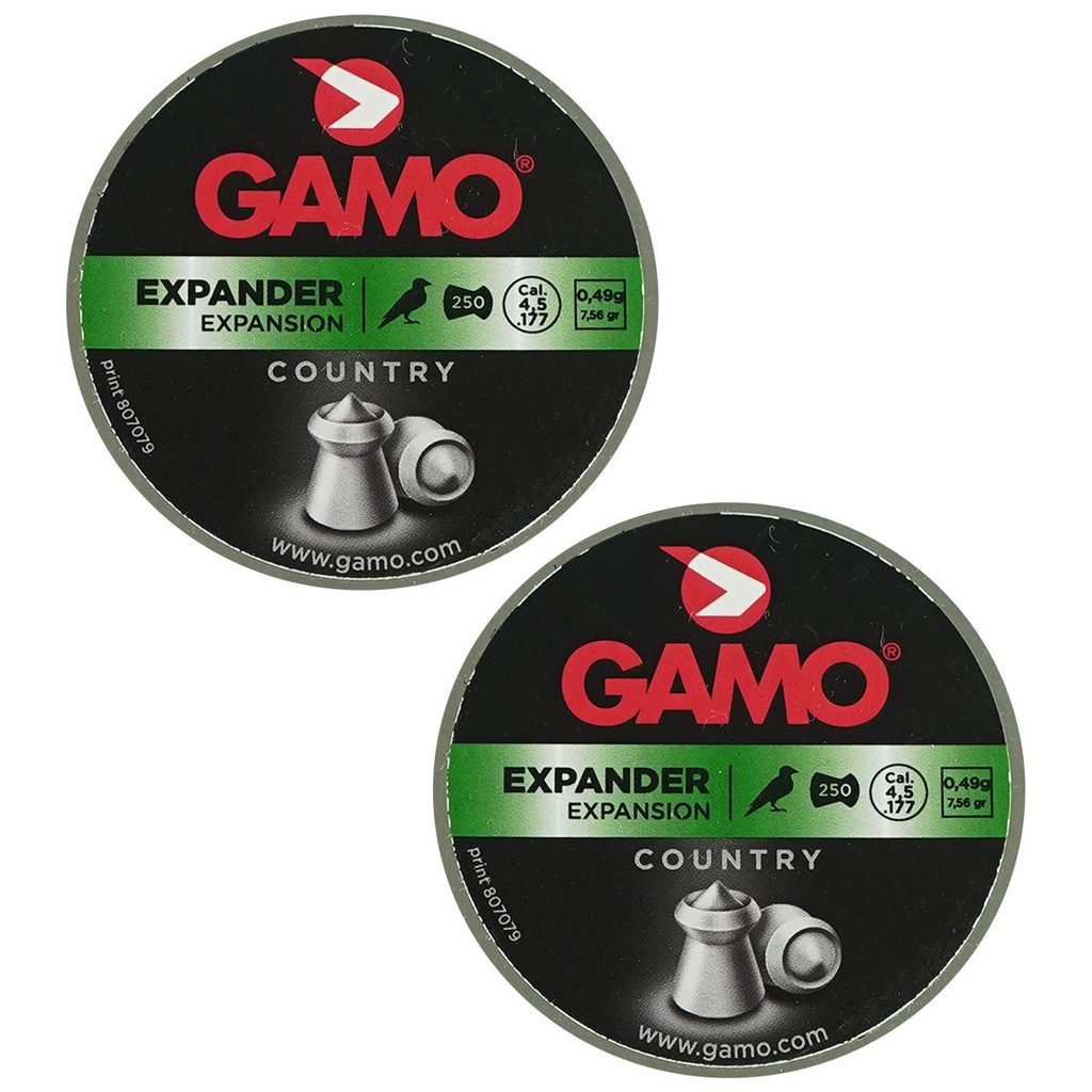 2x Chumbinho/Munição 4.5mm 250un. Gamo Expander 7.56gr - Sports & Outdoors