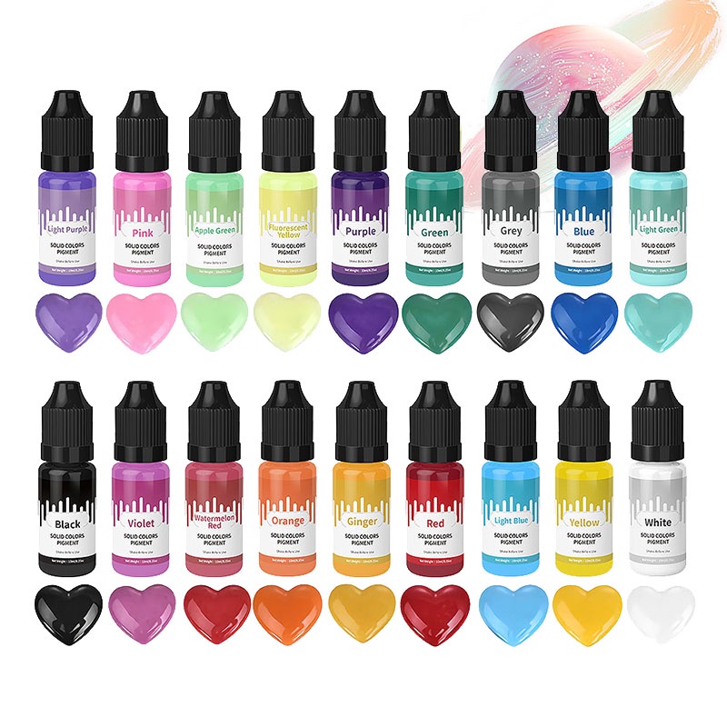 JYI 18 Macaron Resina Cores Pigmento Tinta Líquida Pigmentada Para Artesanato De Velas Jóias Artesanais UV Feitas À Mão