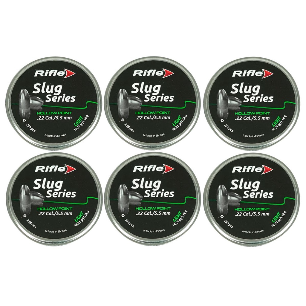 Combo 03-CHUMBINHO RIFLE SLUG LIGHT 5,5MM 18,21GR 250UN SUPER BOX - Sports & Outdoors