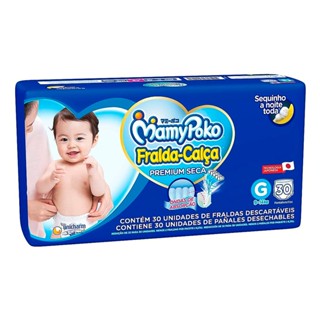 Fralda Calça MamyPoko Premium Seca Tamanho G 30 Unidades Descartáveis