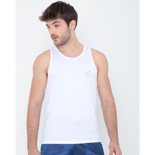 Regata Masculina Fitness Básica Branca