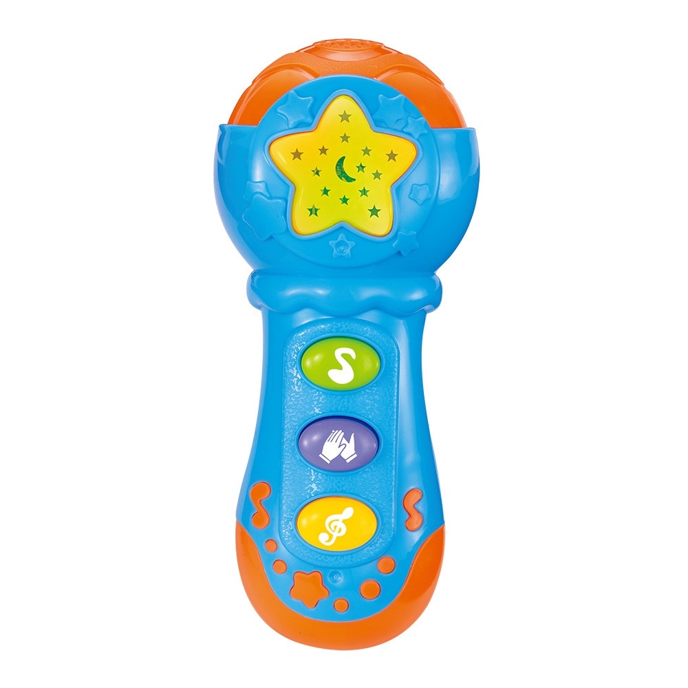 Microfone Infantil com Luz e Som Multikids Primeira Infância - BR2091