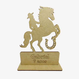 Kit 10 Centro De Mesa Cowboy Cavalo Country Mdf Gravados em Oferta na Shopee