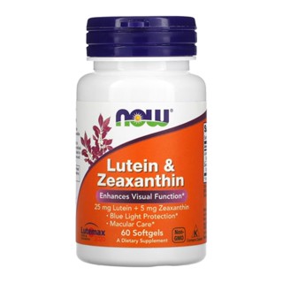 Luteína Zeaxantina 25/5mg Now Foods Lutein Zeaxanthin 60Sotf