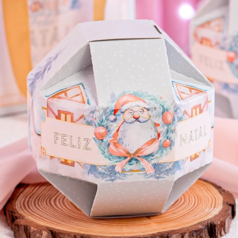 10 Embalagem Lembrancinha Bolinha Esperança 3540 (JANGO NATAL 2024) OUTLET NATAL