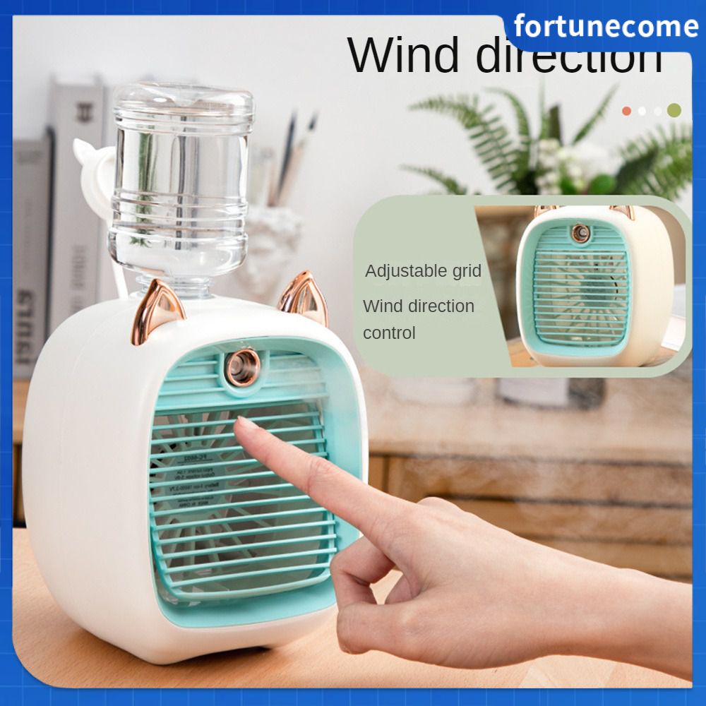 Ventilador de refrigeração Carona Mini ventilador de ar condicionado Ventilador de carregamento USB Umidificador de mesa Ar condicionado portátil Mini refrigerador de ar Umidificador de ar fortunecome