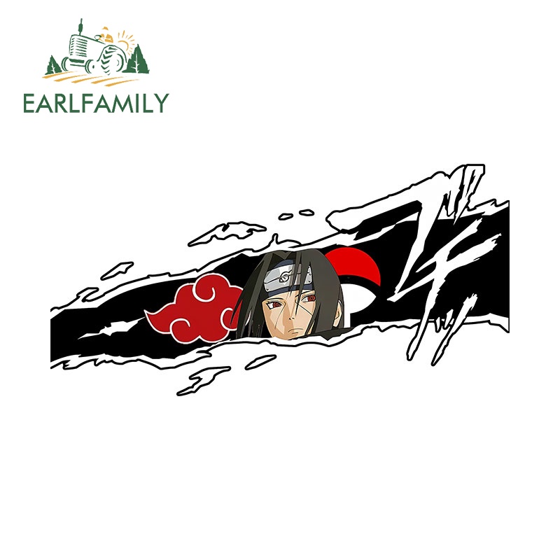 EARLFAMILY 13cm Naruto Olhos Tapa Adesivo De Carro Anime À Prova Dwaterproof Água Scratchproof Estilo Do JDM Para Capace