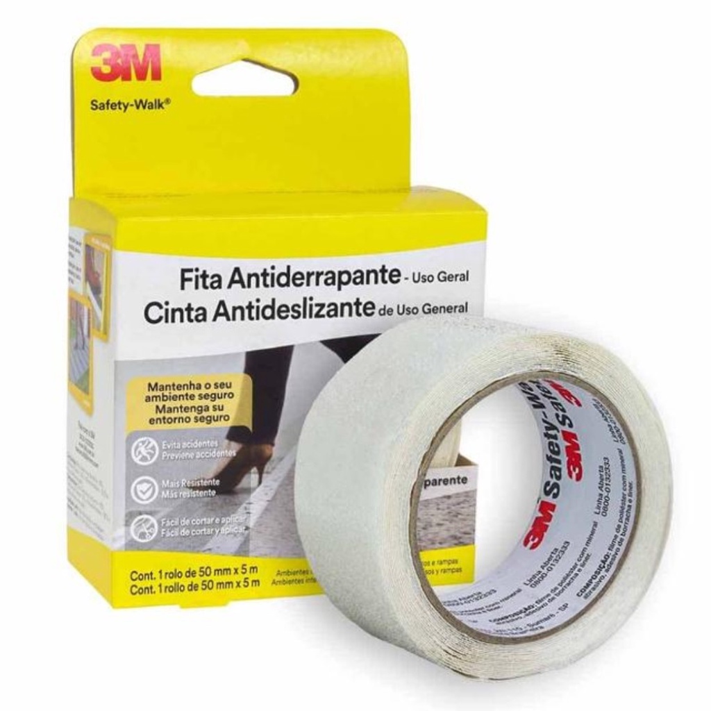 Fita Anti Derrapante Safety-Walk 50mm X5m Transparente 3M