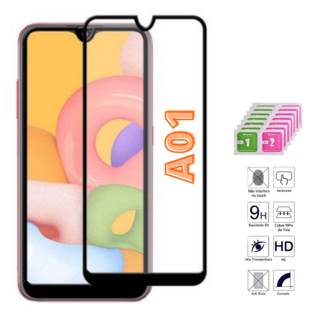 Película Galaxy 3d 9d A01Core A10 A20S A21S A22 A32 4G A30S A31 A50/S A51 A70 A71 A72 A80 A10SPelicula Protetora de Vidro Samsung