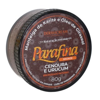 Parafina Bronzeador Hidratante Cenoura Urucum Dermacream 80g