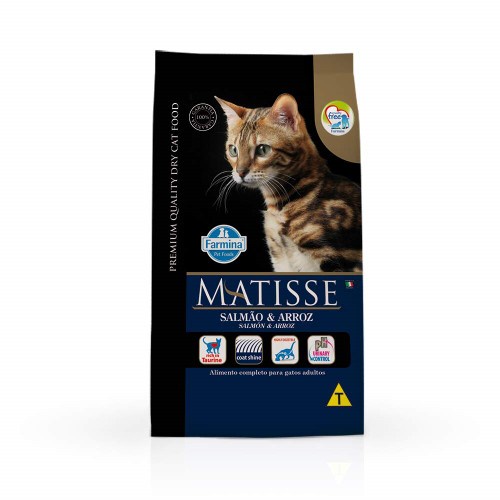 Ração Farmina Matisse Salmão e Arroz para Gatos Adultos 7,5kg
