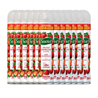 Kit Desodorante Aerosol Suave Frutas Vermelhas 200ml - 12 Unidades