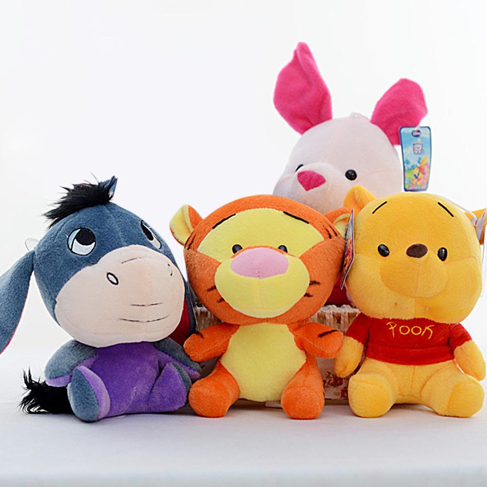 HW 12cm Mini Boneca De Pelúcia Para Brinquedos Infantis Pingente De Winnie the Pooh Toy For Children Meninas Aniversário De Natal Q5Y2
