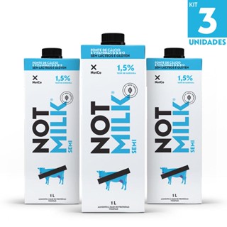 Kit 3x Bebida Vegetal NotCo NotMilk Semi Desnatado 1L