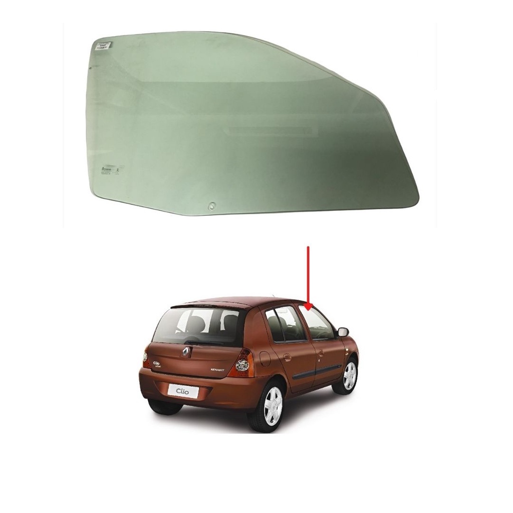 Vidro Porta Renault Clio Symbol 4 portas Dianteira Direita