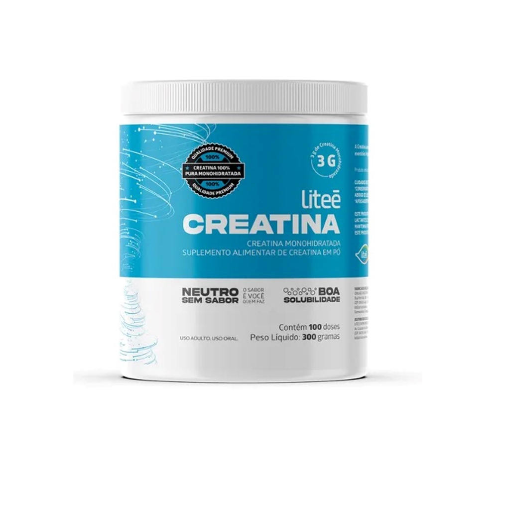 Creatina 100% Pura Monohidratada Micronizada - 300g c/ 100 Doses