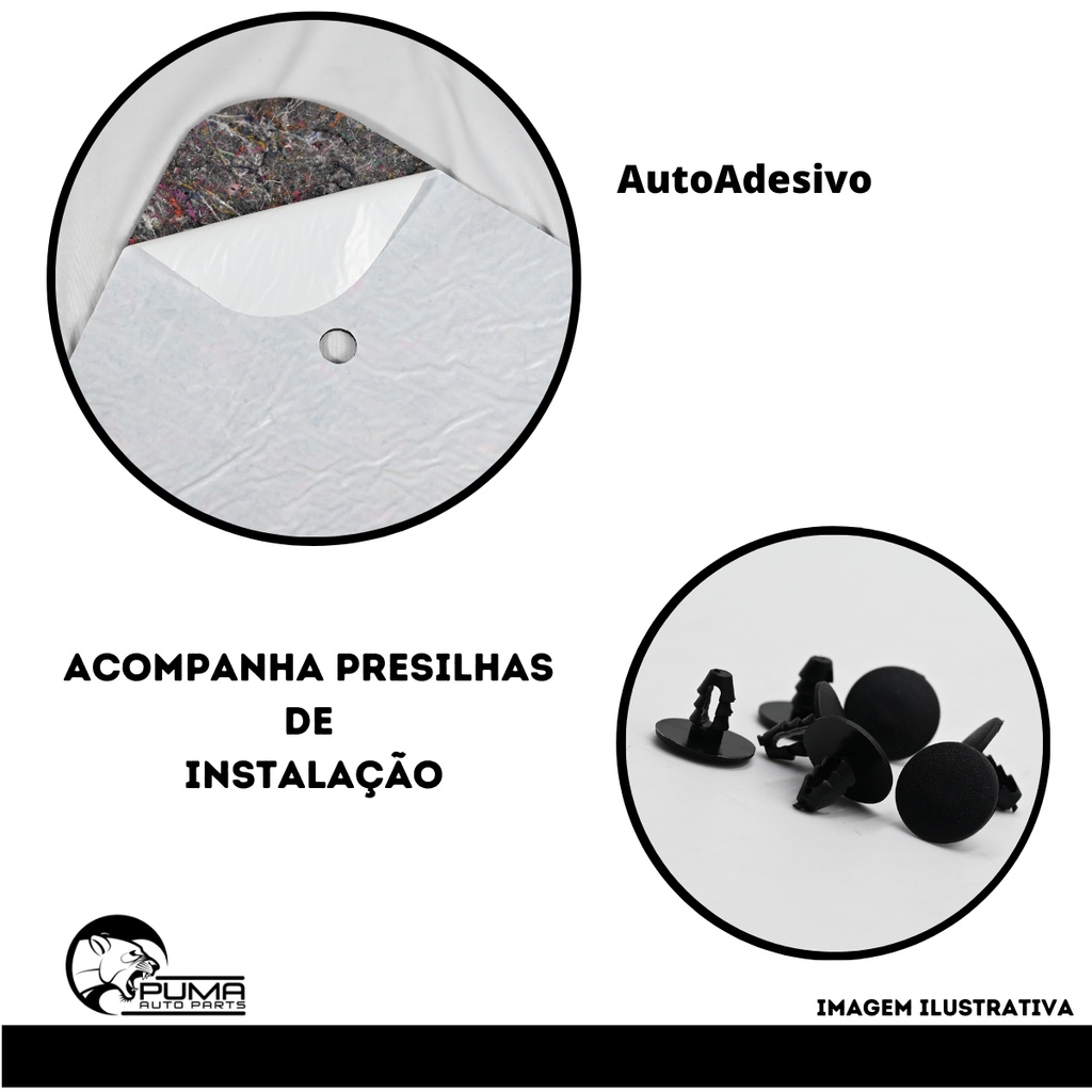 Forro de capo Palio Fire Economy 2007 2008 2009 2010 2011 2012 2013 2014 2015 2016 2017 C/Presilhas — imagem 2 de 2