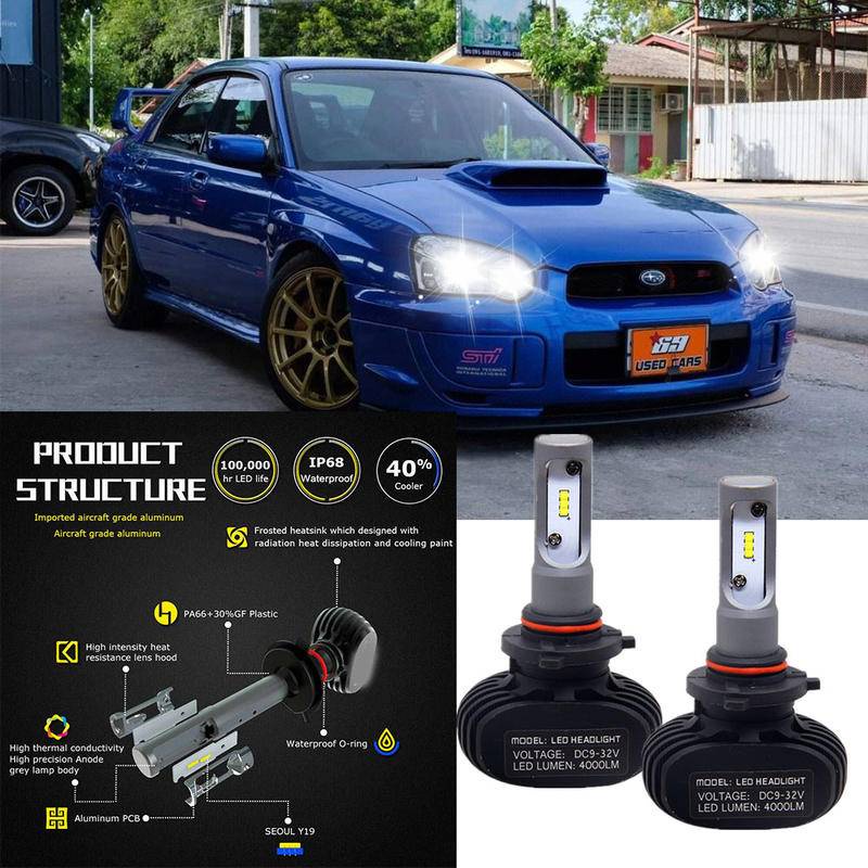 2 Peças LED Branco 6000K S1 Lâmpadas NW Kit De Farol Para SUBARU IMPREZA (GP) 2012-2023 (Lâmpada Principal)