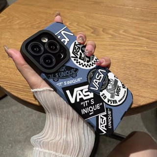 Moda VASN Blue Image Capa protetora de pele de carneiro à prova de choque para iPhone 11 12 13 14 Pro MAX 11Pro 13Pro 14Plus 7 8 Plus X XR XS MAX Proteção da lente da câmera à prova de choque