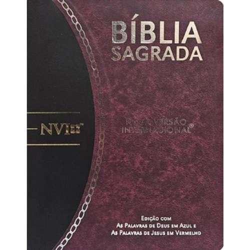 Bíblia Sagrada Slim Grande | NVI | Letra normal | Vinho e Preto - Books & Magazines